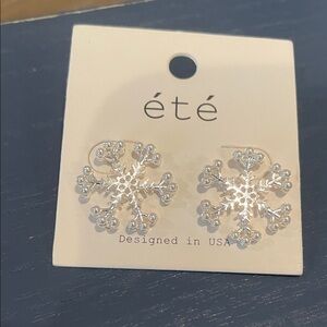 Silver Snowflake Earrings